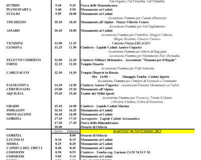 69° FIACCOLA ALPINA DELLA FRATERNITA’ – 1 e 4 Novembre 2025